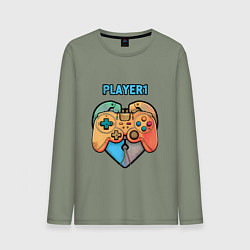 Лонгслив хлопковый мужской Player 1, цвет: авокадо