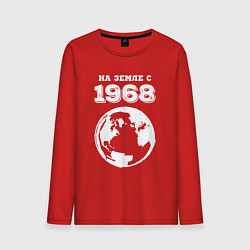 Мужской лонгслив На Земле с 1968 с краской на темном