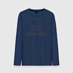 Лонгслив хлопковый мужской Tears on my GORETEX, цвет: тёмно-синий