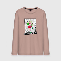 Мужской лонгслив Клара Валак на фоне манги