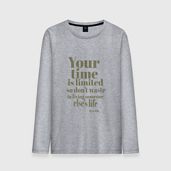 Мужской лонгслив Стив Джобс надпись