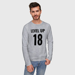 Лонгслив хлопковый мужской Level up 18 лет, цвет: меланж — фото 2