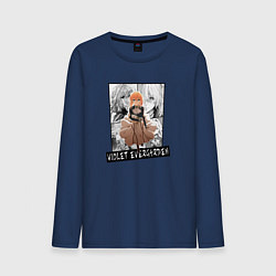 Мужской лонгслив Вайолет Эвергарден на фоне манги