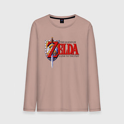 Лонгслив хлопковый мужской The Legend of Zelda game, цвет: пыльно-розовый