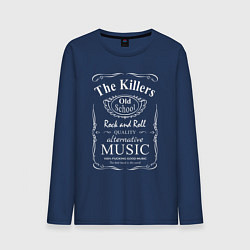 Лонгслив хлопковый мужской The Killers в стиле Jack Daniels, цвет: тёмно-синий