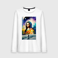 Мужской лонгслив Gioconda in space - watercolor