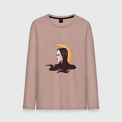Лонгслив хлопковый мужской Maria Moon, цвет: пыльно-розовый