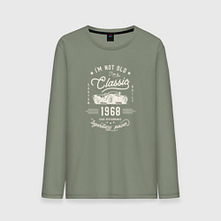 Лонгслив хлопковый мужской Я классический 1968, цвет: авокадо