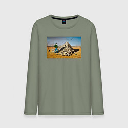 Лонгслив хлопковый мужской Апофеоз ANIMAX, цвет: авокадо