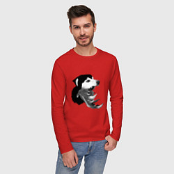 Лонгслив хлопковый мужской The Thing - husky, цвет: красный — фото 2
