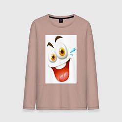 Мужской лонгслив Счастливое выражение лица