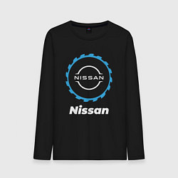 Лонгслив хлопковый мужской Nissan в стиле Top Gear, цвет: черный