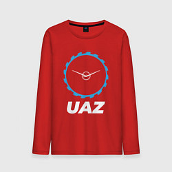 Лонгслив хлопковый мужской UAZ в стиле Top Gear, цвет: красный