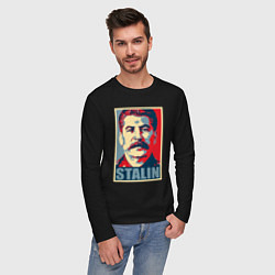 Лонгслив хлопковый мужской Stalin USSR, цвет: черный — фото 2