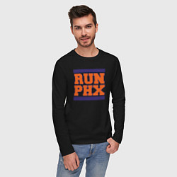 Лонгслив хлопковый мужской Run Phoenix Suns, цвет: черный — фото 2