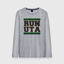 Лонгслив хлопковый мужской Run Utah Jazz, цвет: меланж