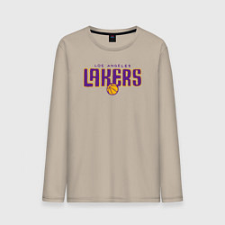 Лонгслив хлопковый мужской Team Lakers, цвет: миндальный