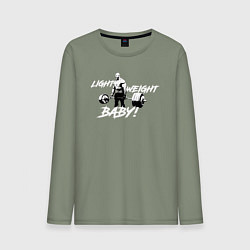 Лонгслив хлопковый мужской Yeah buddy light weight, цвет: авокадо