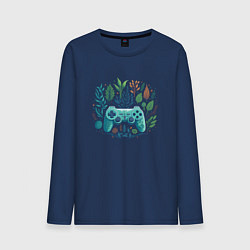 Лонгслив хлопковый мужской Games and nature, цвет: тёмно-синий