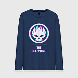 Лонгслив хлопковый мужской The Offspring glitch rock, цвет: тёмно-синий