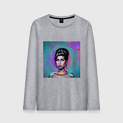 Мужской лонгслив Amy Winehouse Great Glitch Art