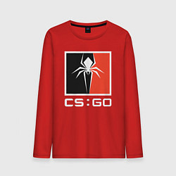Лонгслив хлопковый мужской CS spider, цвет: красный