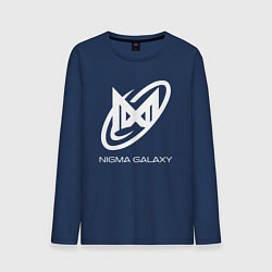 Лонгслив хлопковый мужской Nigma Galaxy logo, цвет: тёмно-синий
