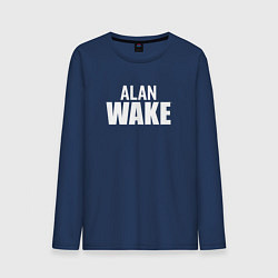 Лонгслив хлопковый мужской Alan Wake logo, цвет: тёмно-синий