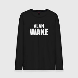 Лонгслив хлопковый мужской Alan Wake logo, цвет: черный