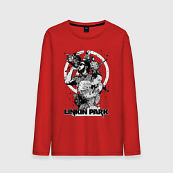 Лонгслив хлопковый мужской Linkin Park all, цвет: красный