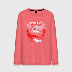 Лонгслив хлопковый мужской Metallica The God that failed, цвет: коралловый