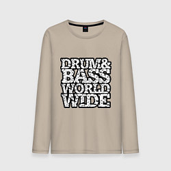 Мужской лонгслив Drum and bass world wide