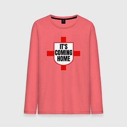 Лонгслив хлопковый мужской England coming home, цвет: коралловый