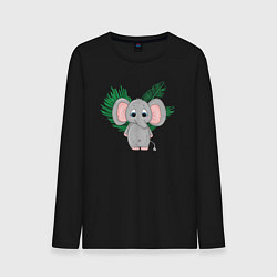 Мужской лонгслив Слон в тропиках