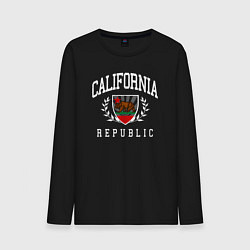 Лонгслив хлопковый мужской Cali republic, цвет: черный