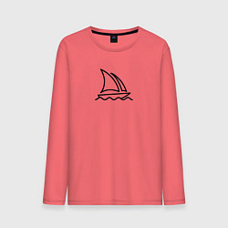 Лонгслив хлопковый мужской Логотип Midjourney, цвет: коралловый