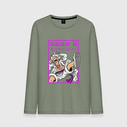 Лонгслив хлопковый мужской One piece - gear 5 белый, цвет: авокадо