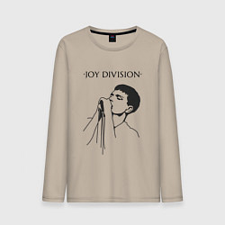 Лонгслив хлопковый мужской Йен Кёртис Joy Division, цвет: миндальный