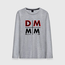 Лонгслив хлопковый мужской Depeche Mode - Memento Mori Logo DM, цвет: меланж