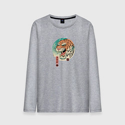 Мужской лонгслив Tiger in Japanese style