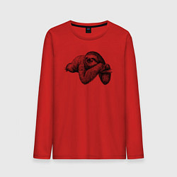 Мужской лонгслив Ленивец на ветке