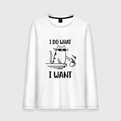 Мужской лонгслив Кот - делаю, что хочу