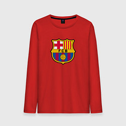Лонгслив хлопковый мужской Barcelona fc sport, цвет: красный