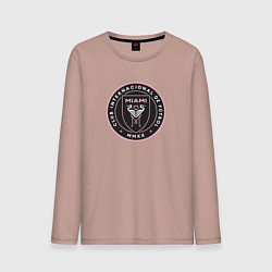 Лонгслив хлопковый мужской Miami fc club, цвет: пыльно-розовый