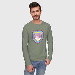 Лонгслив хлопковый мужской Арброт фк клуб, цвет: авокадо — фото 2