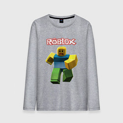 Лонгслив хлопковый мужской Roblox бегущий персонаж, цвет: меланж