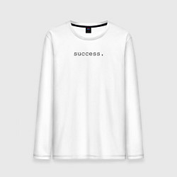 Лонгслив хлопковый мужской Success, цвет: белый