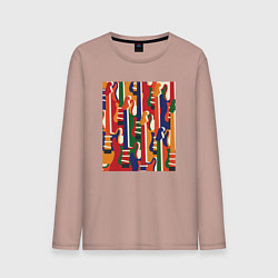 Мужской лонгслив Цветные гитары