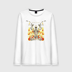 Лонгслив хлопковый мужской Flame angel, цвет: белый