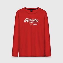 Лонгслив хлопковый мужской Authentic 1972, цвет: красный